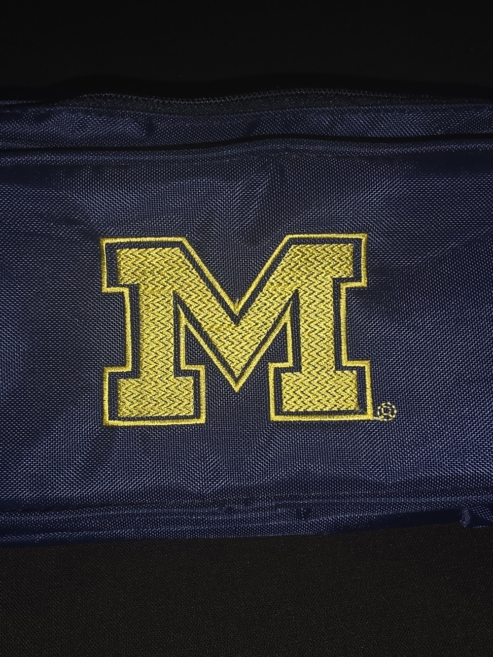 Men's Michigan Navy Blue Carry Bag with Yellow 'M' Logo